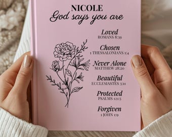 Teen Baptism Gift Personalized ~ Teen Girl Bible Study Journal ~ Baptism Gift for Girl from Godmother