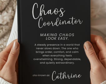 Chaos Coordinator Teacher Journal - Personalized Teacher End of Year Gift - Custom Name Journal