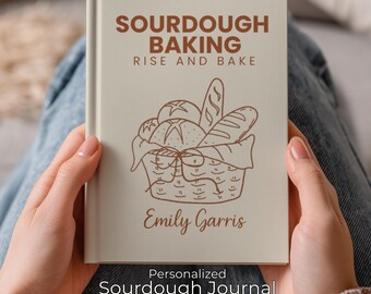 Sourdough Baking Cook Book Personalized - Bread Making Recipe Book- Custom Baker Gift for Her
