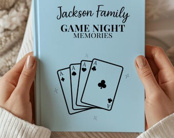 Personalized Game Night Book - Custom Family Game Night Journal - Fun Family Gaming Gift