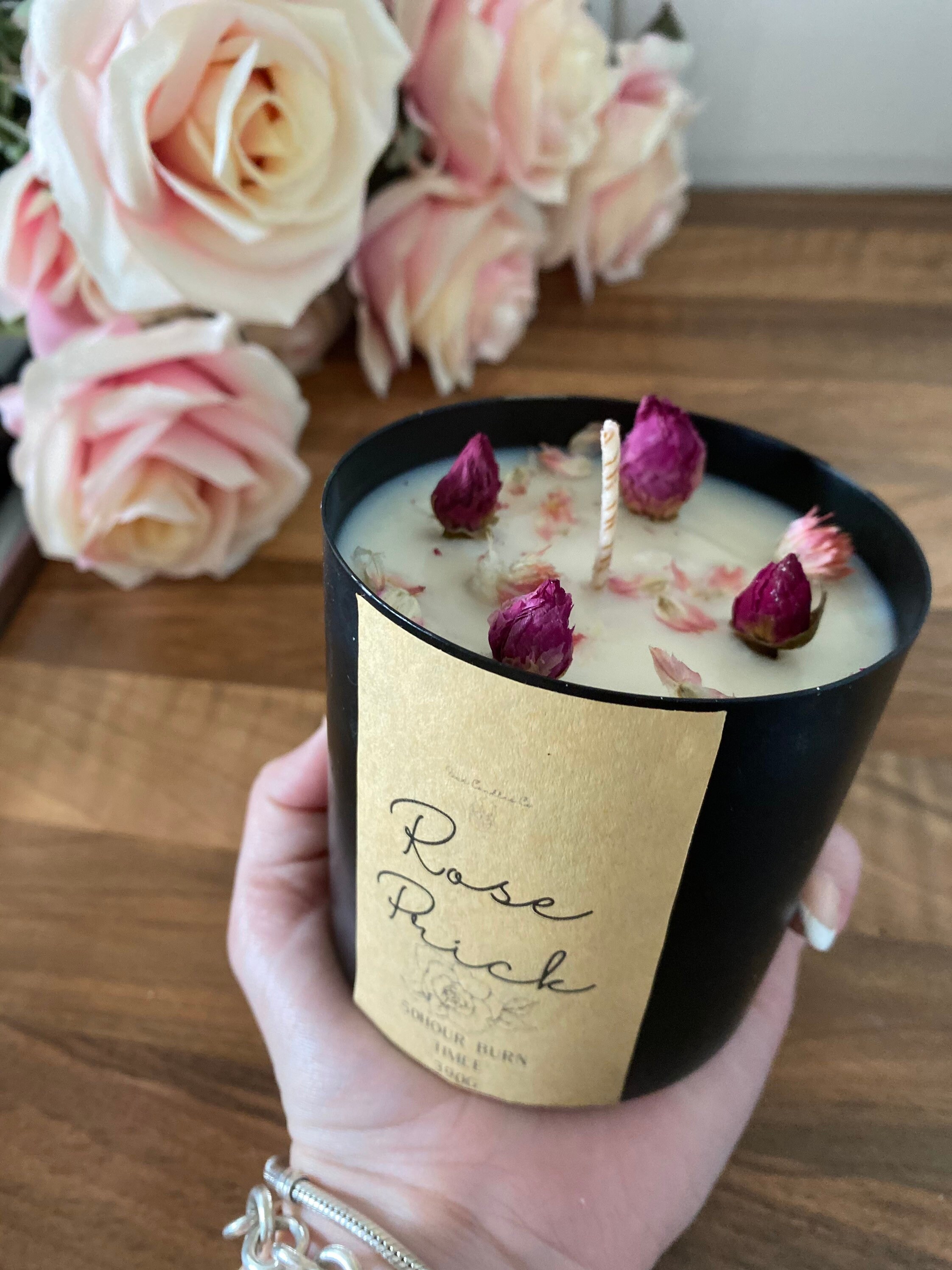 Rose prick highly scented luxury candle Tom Ford inspired Etsy