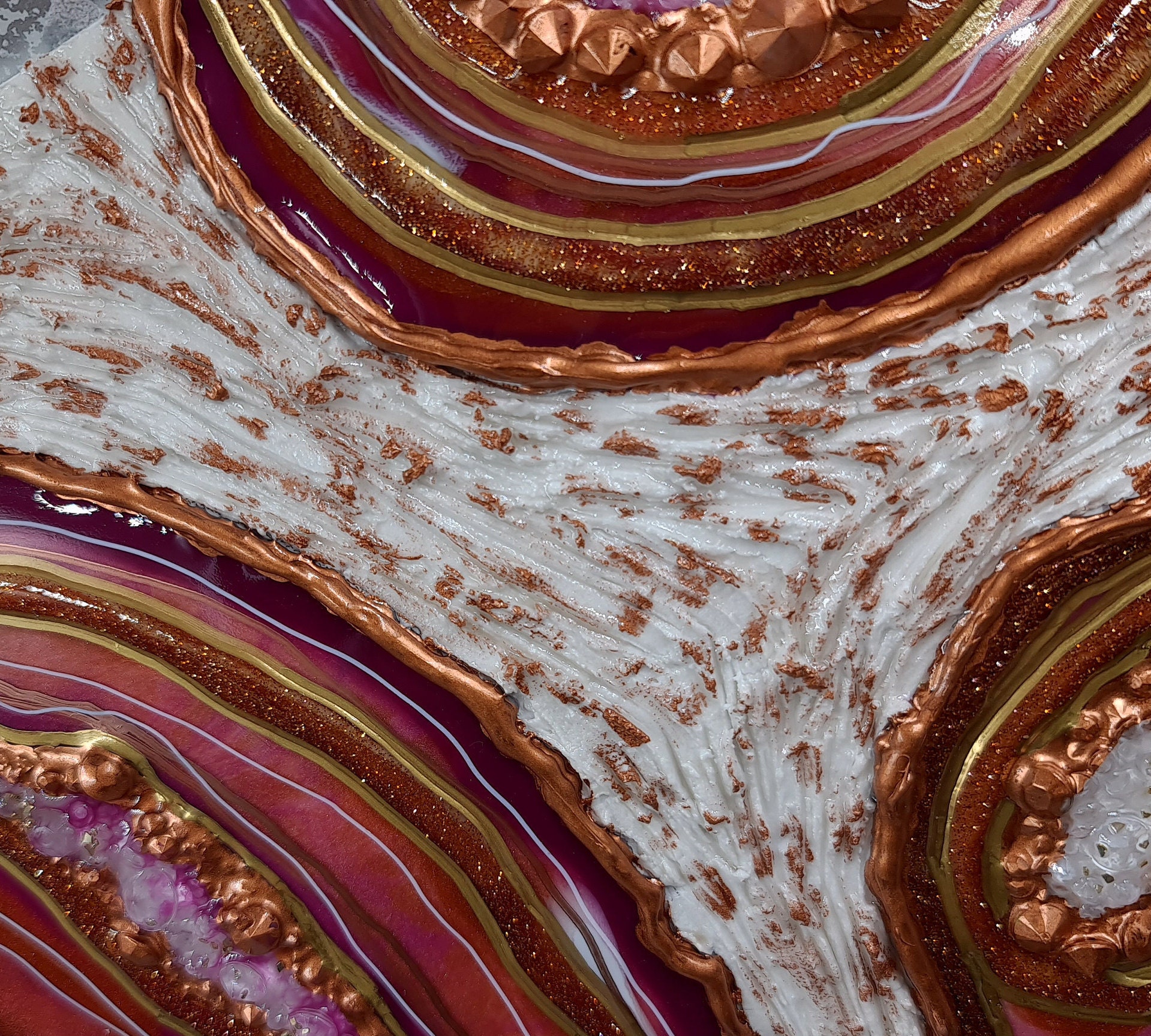 Epoxy Resin Geode Canvas Panel Resin canvas Epoxy resin Etsy