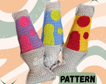Lava Lamp Plush Crochet Pattern: Retro Amigurumi Pillow (PDF Pattern Download)