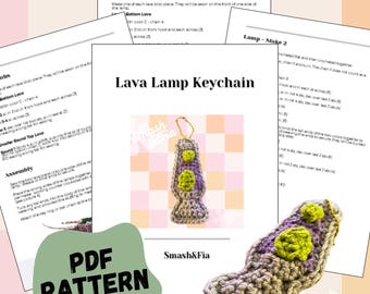 Lava Lamp Keychain Crochet Pattern: Retro Bag Charm (PDF Download)