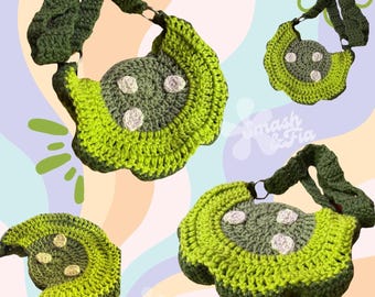 Pickle Slice Crochet Purse Pattern: Weird Unique Food Fashion Bag (PDF Digital Download)