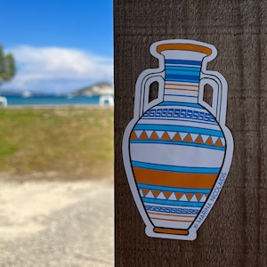 Greek amphora sticker, Greek vase, Greek Art, Ancient Greece, design and made in Greece, pack of stickers, greek style, Greek artist