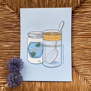 Arte greca, stampa artistica di illustrazioni di dolciumi, sottomarino di mastice, design e produzione in Grecia, stile greco, stile di vita greco, isola di Chios,