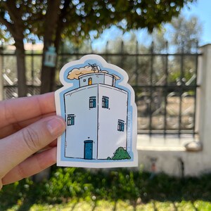 Greek house sticker, Greek Athens building, Greek life, Greek Art, design made in Greece, Greek style, greek souvenir, greek islands, retro