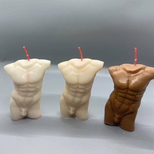 Man Body Candle Gift Candle Naked Torso Goddes Candle  Male Figure Candle Soy Wax Candle Vegan Friendly Candle