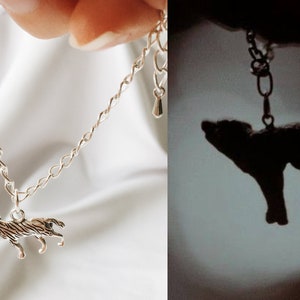 Bracelet de Bella | Bijoux gothiques victoriens romantiques en plaqué argent | Charm Loup | Cadeaux Cullen Vampire inspirés du cosplay fait main au Royaume-Uni