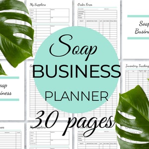 Seifenherstellungsplaner, Seifenherstellungsplaner, Handwerksplaner, Small Business Planner, Auftragsbündel, druckbarer Planer