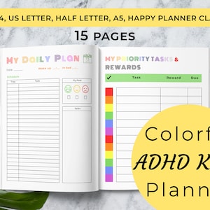 ADHD Planner for Kids Kids School Planner ADHD Journal