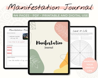 Manifestation Journal, Law of attraction, Gratitude journal, Wellness journal, Manifestation check, Dream journal, Money manifestation