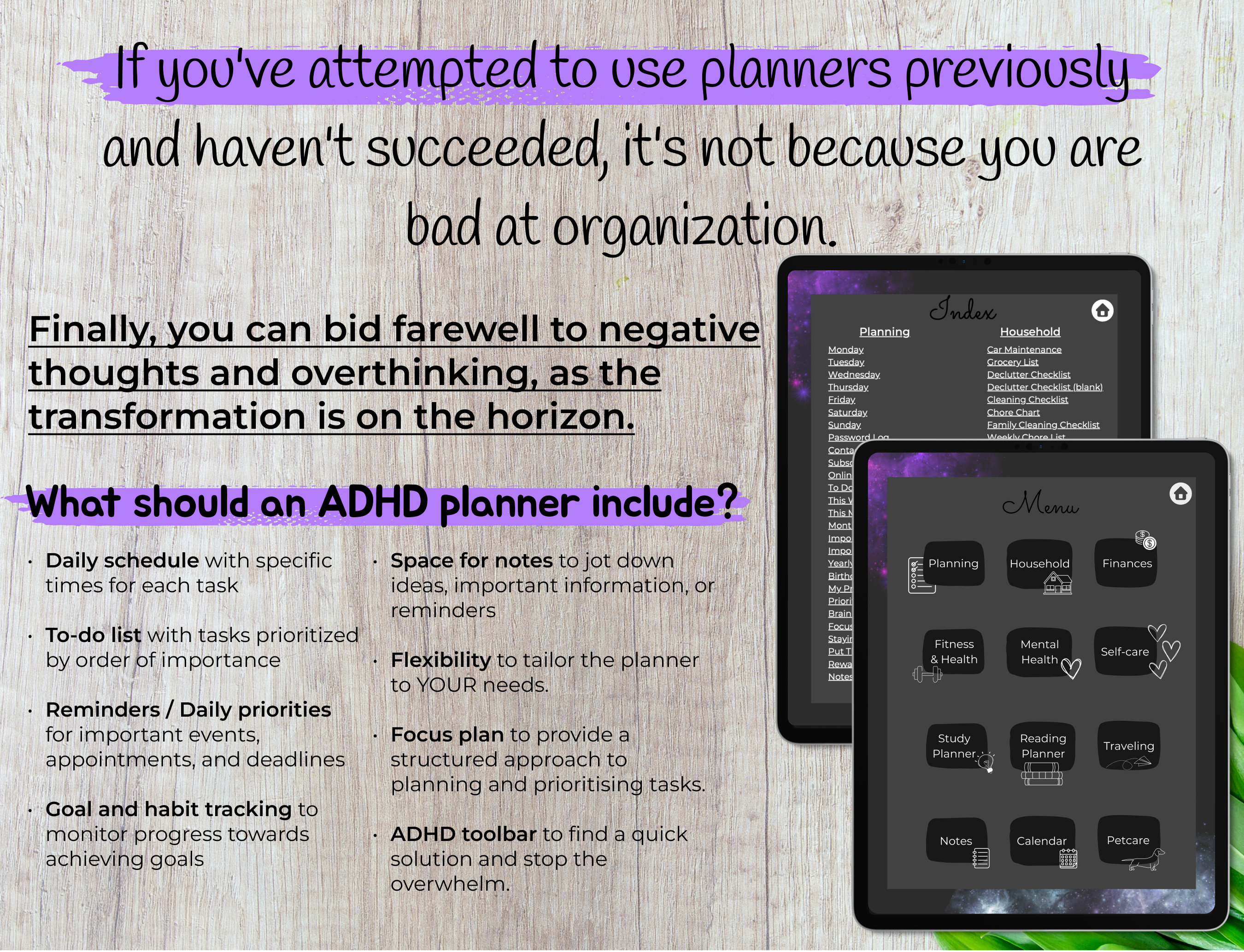ADHD Digital Planner Goodnotes ADHD Planner Adults ADHD - Etsy Australia