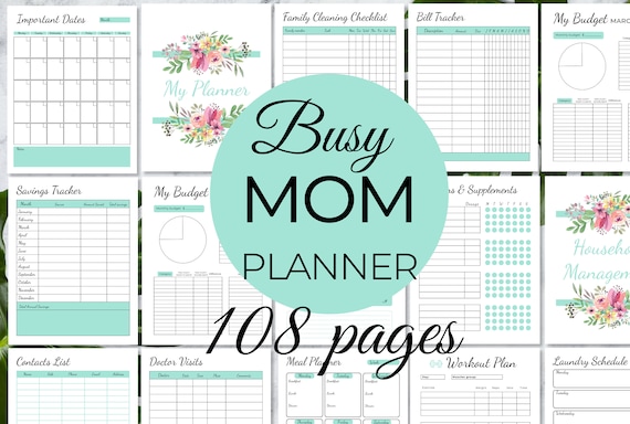 Mom Planner Home Management Planner Printable House Binder