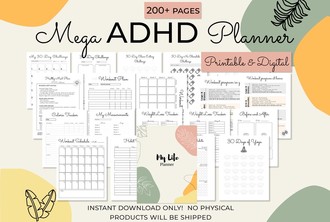 ADHD Planner Adults ADHD Planner for Work ADHD Organization Adhd