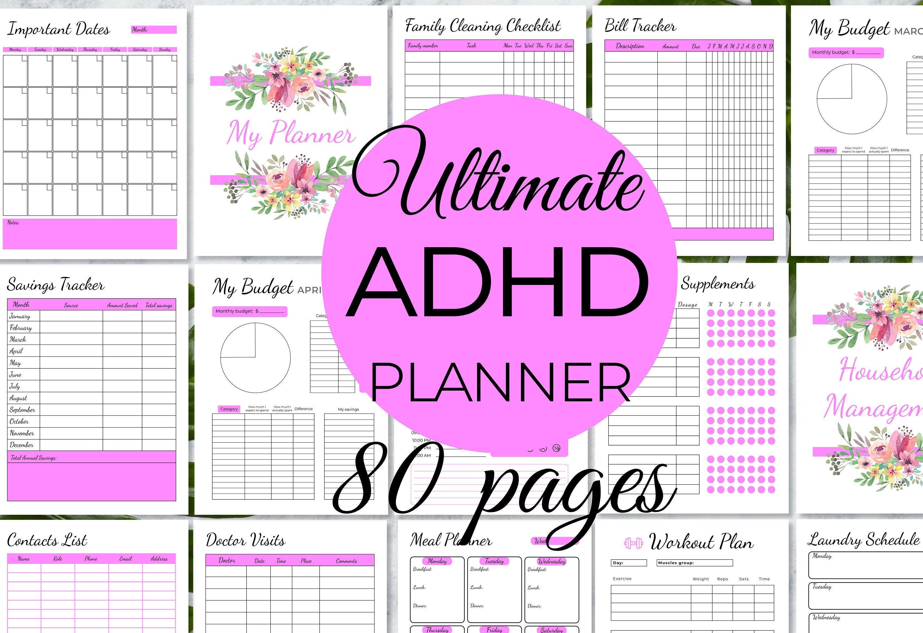 Ultimate ADHD Planner Adult ADD ADHD planner bundle for Etsy