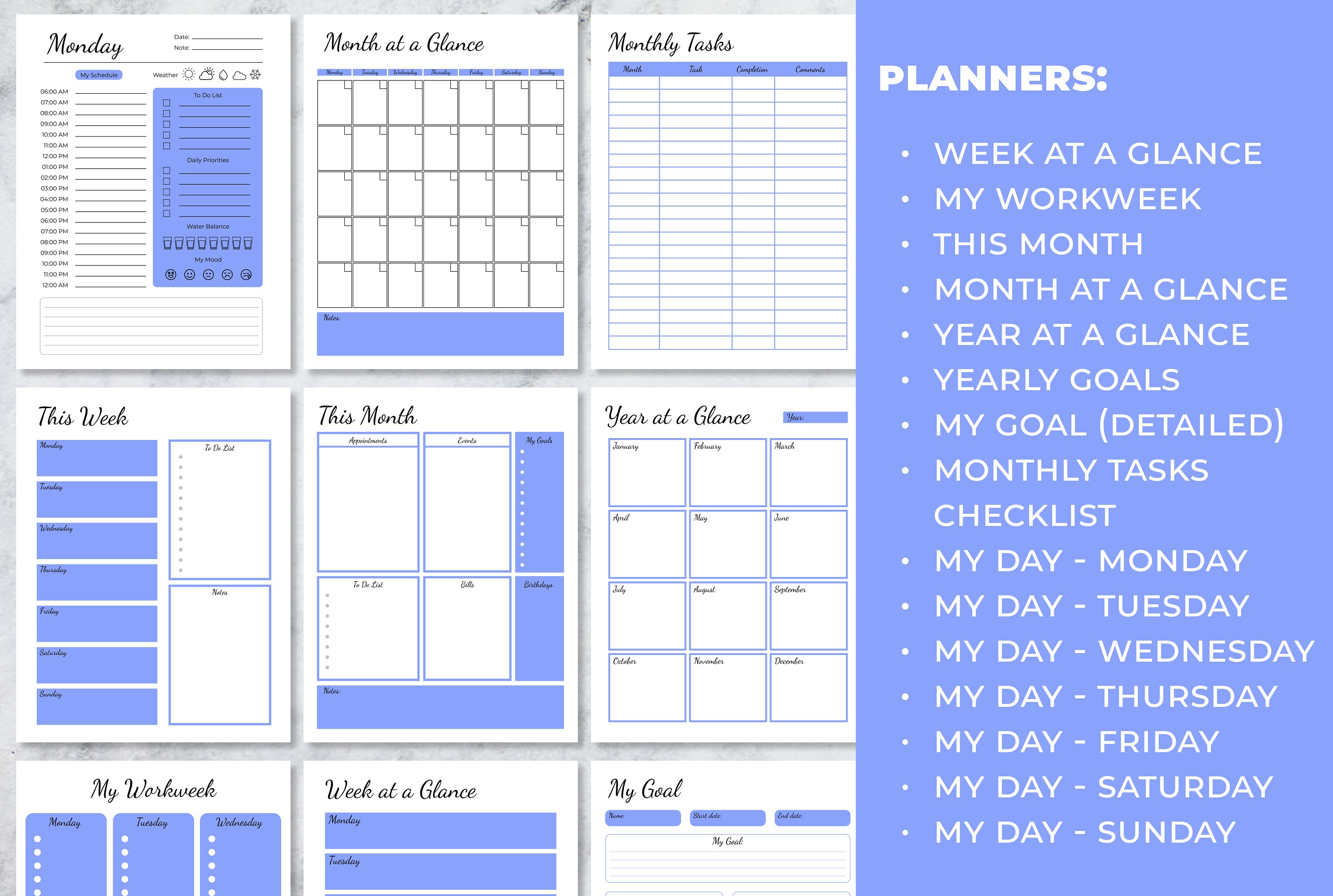ADHD Planner Adult 125 pages ADHD Productivity ADHD planner Etsy