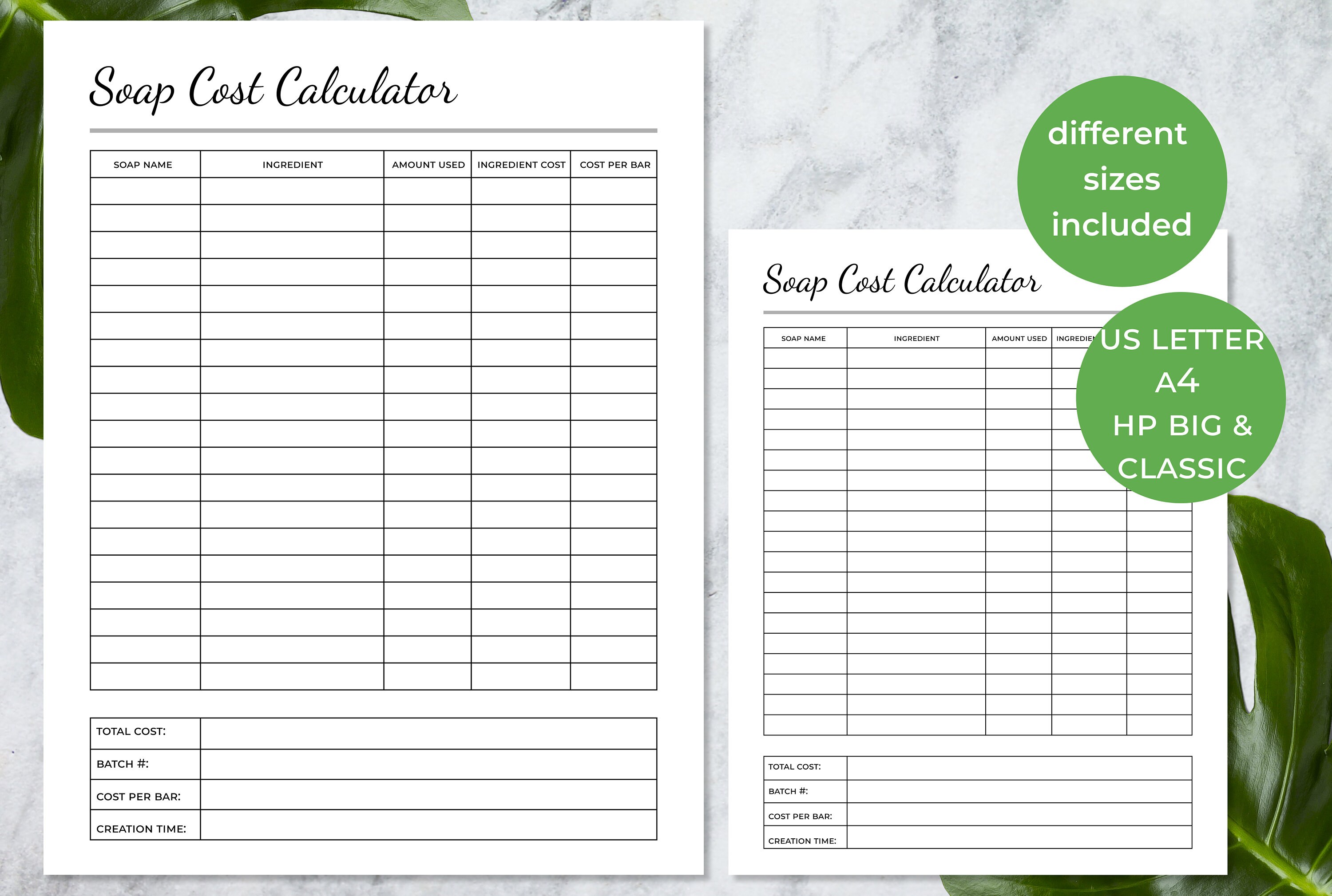 Soap Making Cost Calculator, Soap Maker Kit, Small Business Planner Etsy