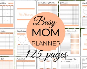 Mom Planner, Home Management Planner Printable, House Binder, Home Organization Planner