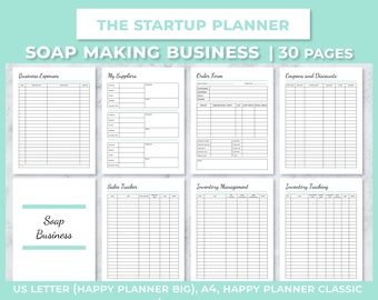 Soap Business Planner, Soap Making Business Kit, Soap Order Form, Soap Production Planner, Small Business Planner Bundle