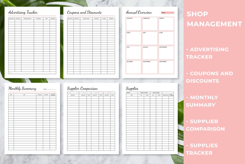 Business Planner Printable Craft Business Binder Small | Etsy