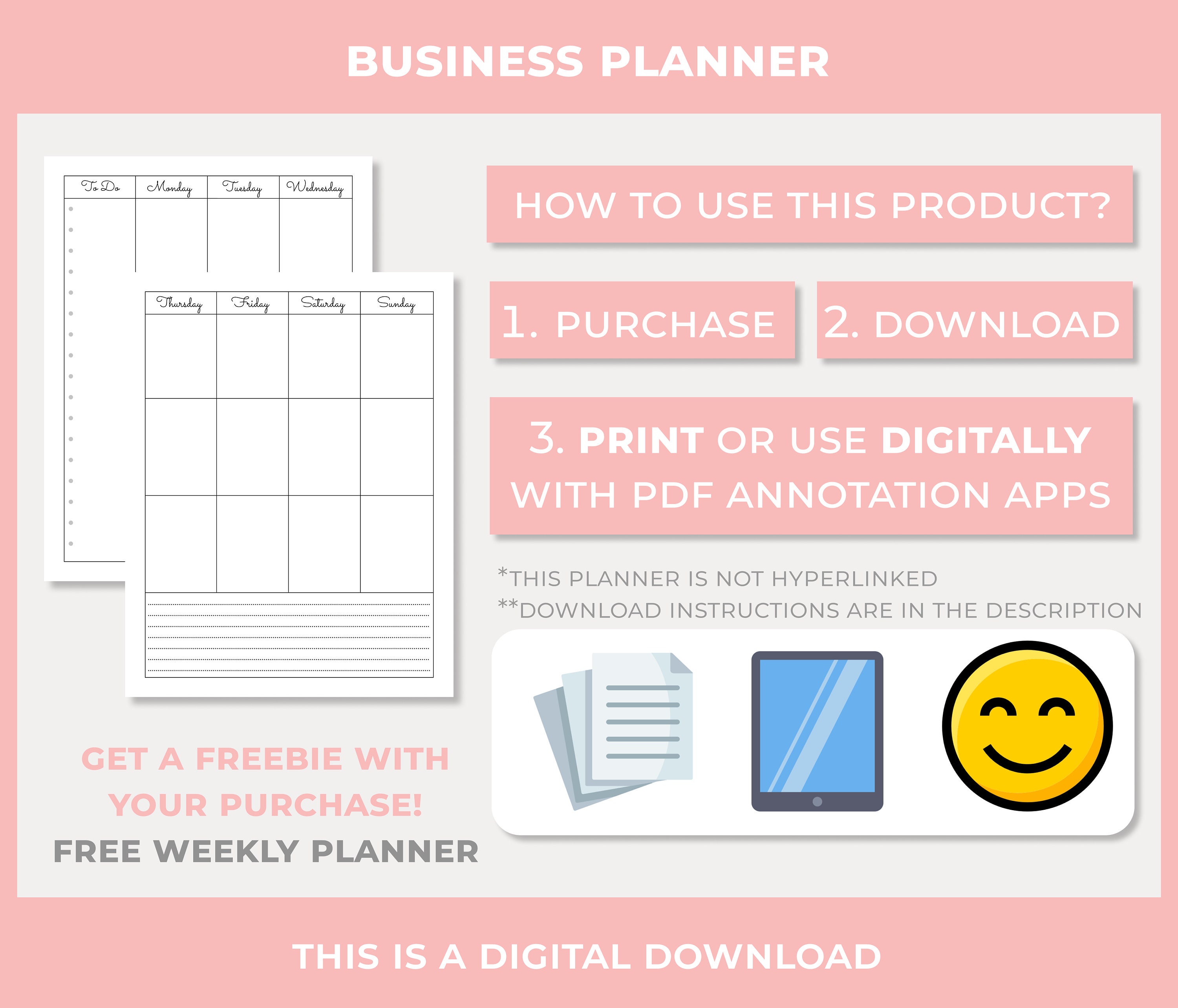 Business Planner Printable Craft Business Binder Small | Etsy