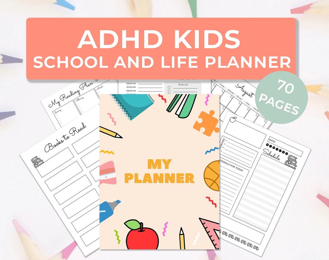 ADHD Planner for Kids: Printable Student Planner (digital Download, PDF ...