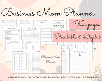 Business Mom Planner: Productivity & Self-Care (Digital Download)