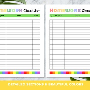 Assignment checklist template picture