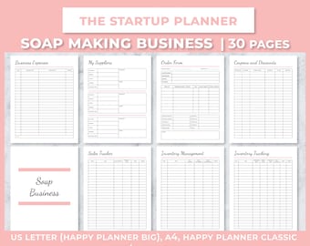 Soap Making Business Planner, Soap Production Planner, Small Business Planner, Soap Order Form, Handmade business