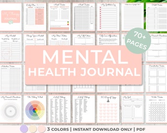 Therapy Journal Worksheets Mental Health Journal Self Care Planner Anxiety Journal DBT Journal Depression Therapy