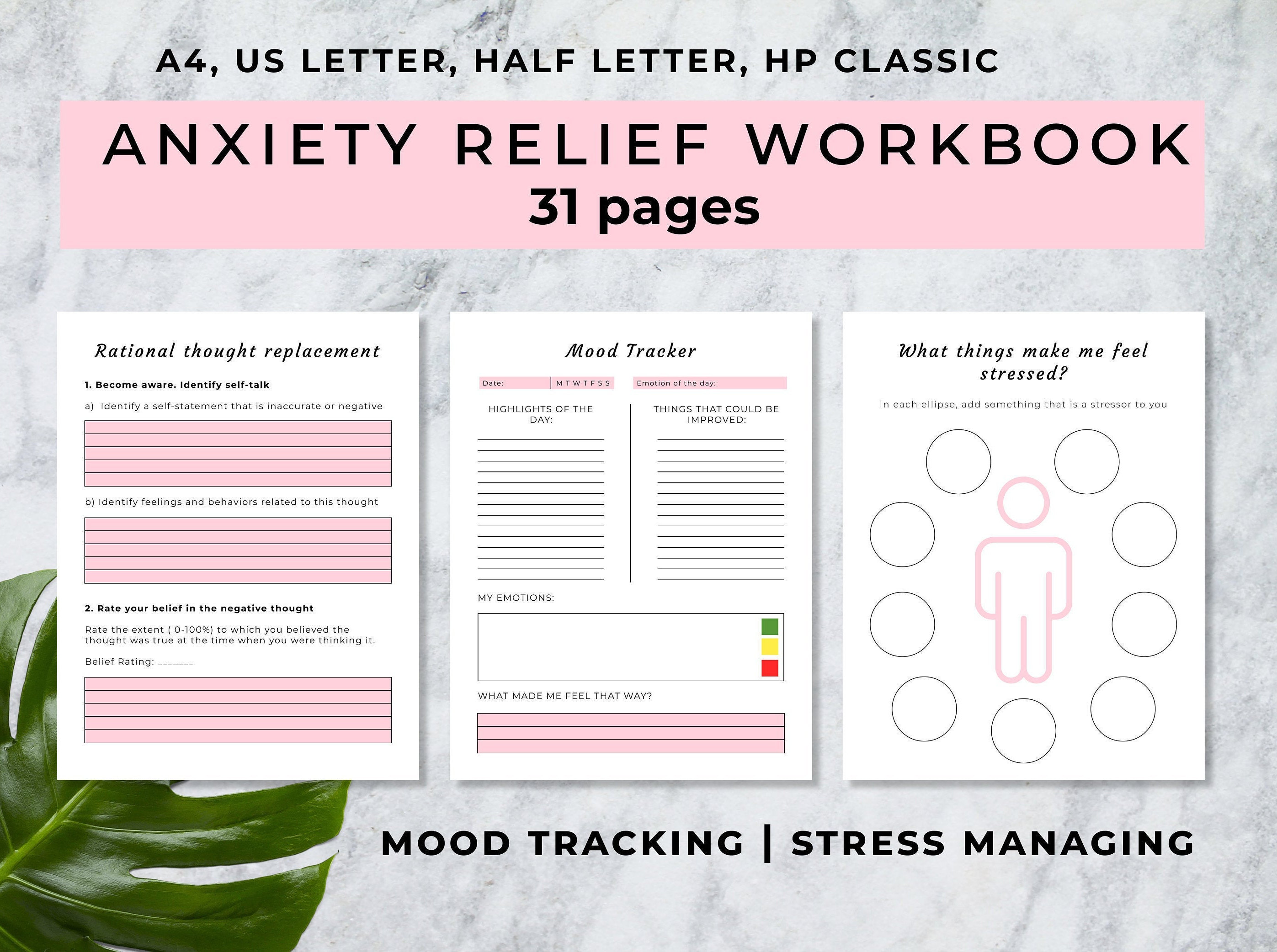 Anxiety Journal Template Anxiety Journal Template