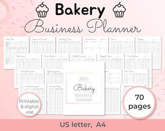 Home Bakery Business planner Bakery order forms Cupcake order form Small Business Planner