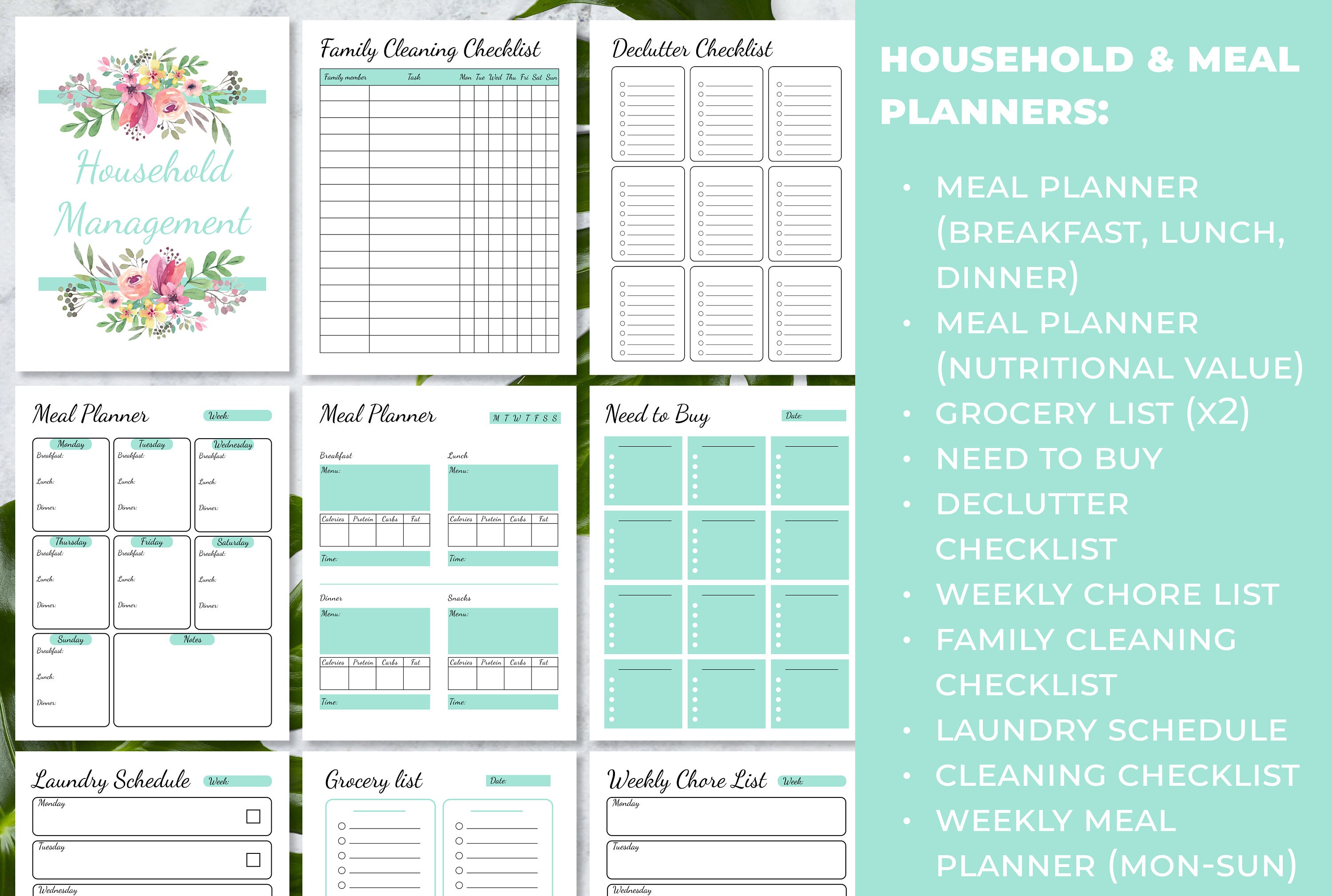 Busy Mom Planner Home Management Planner Printable Household - Etsy