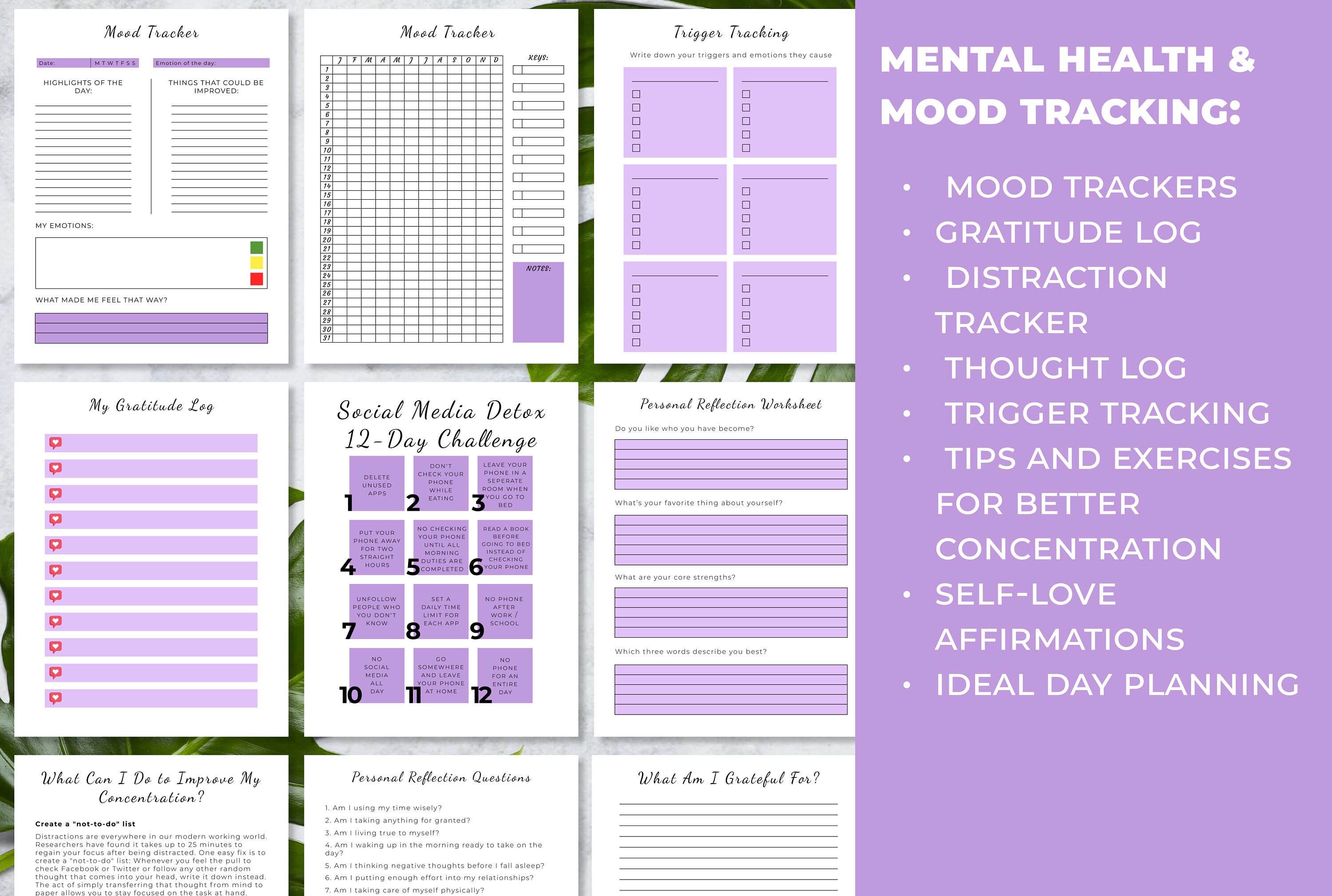 ADHD Planner Adult 125 ADHD Productivity ADHD planner bundle Etsy