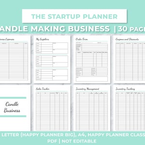 Candle Business Planner, Candle Making Business Kit, Small Business planner, Small Business Bundle