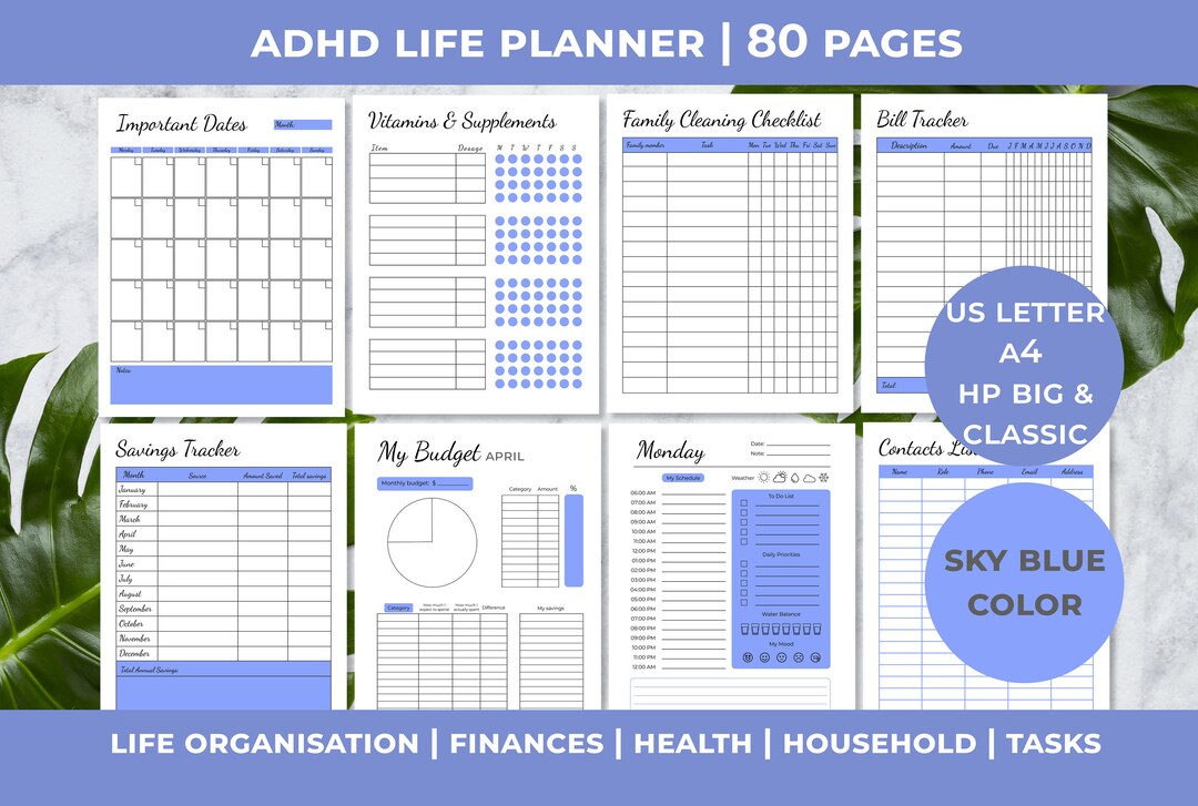 Ultimate ADHD Planner Adult ADD ADHD Planner Bundle for Adults Adhd Mom