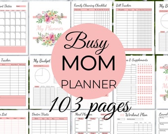Mom Planner, Home Management Planner Printable, House Binder, Home Organization Planner
