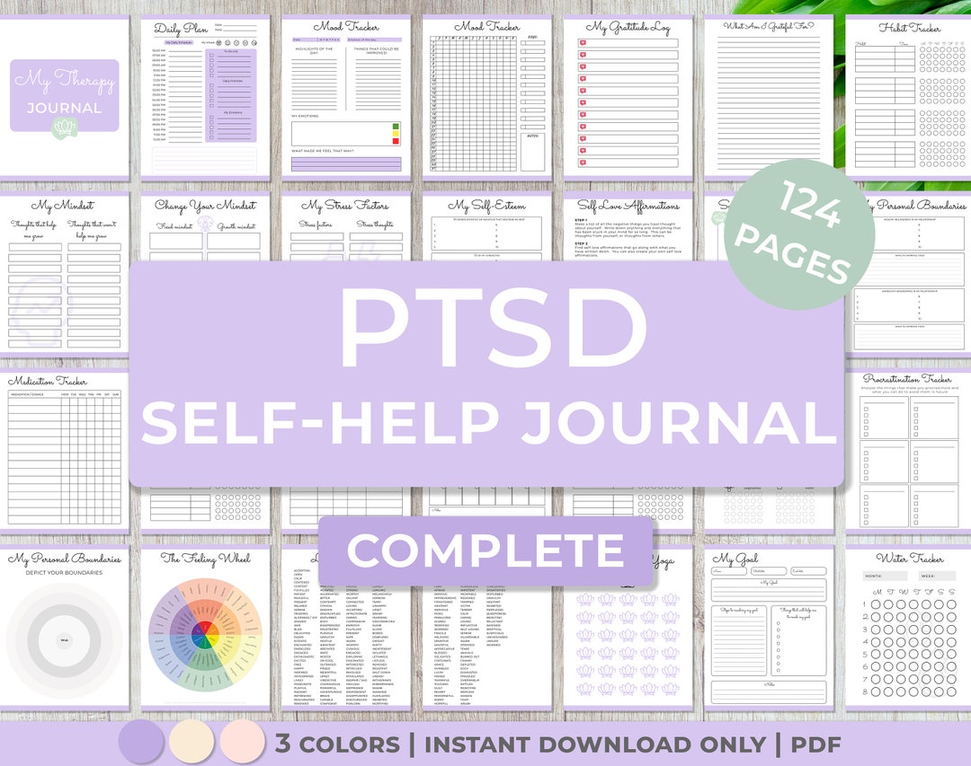 Mental Health Journal, PTSD Therapy Journal, PTSD Workbook, Trauma Journal, Depression Journal, Anxiety Journal, Trauma Processing
