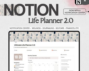 Notion Life Planner 2.0: All-in-One Template (Digital Download)