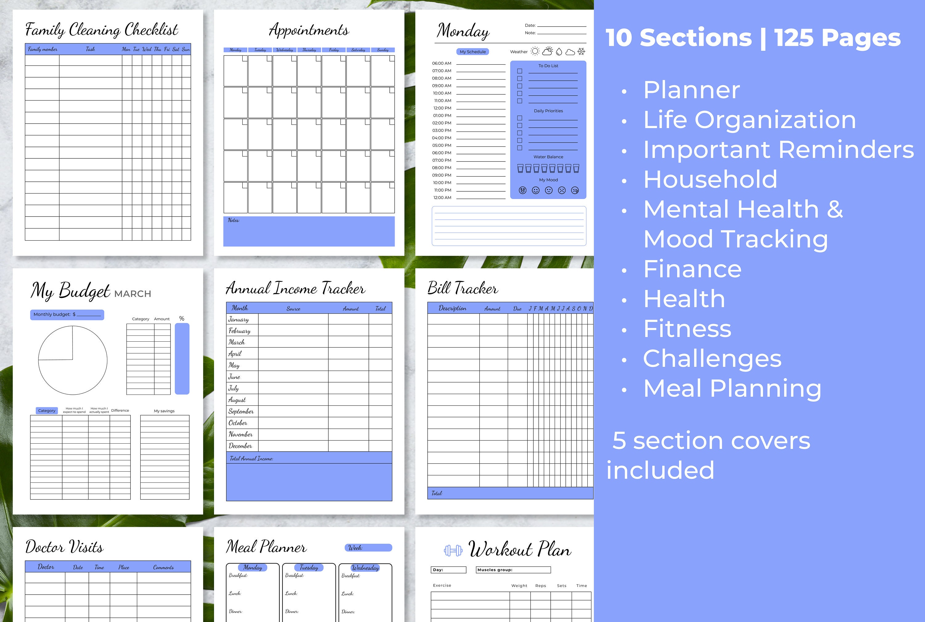 ADHD Planner Adult 125 pages ADHD Productivity ADHD planner Etsy