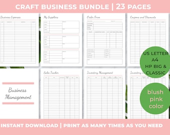 Business planner printable, craft business binder, Small Business Planner Bundle, Order Form Bundle