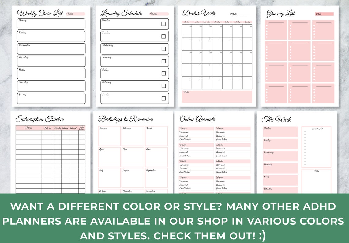 adhd-planner-adults-life-planner-bundle-instant-download-etsy