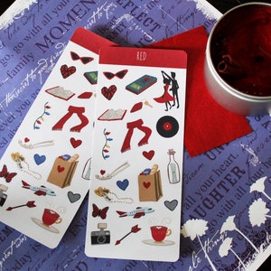 Roter Sticker Bogen - Herbst Sticker