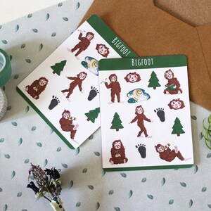 Bigfoot/ Sasquatch Cute Cryptid Sticker Sheet
