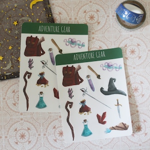 Adventure Gear Fantasy Dnd Sticker Sheet