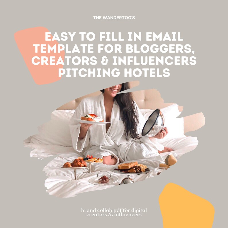 Hotel Pitch Collaboration Email Template PDF for Bloggers Etsy