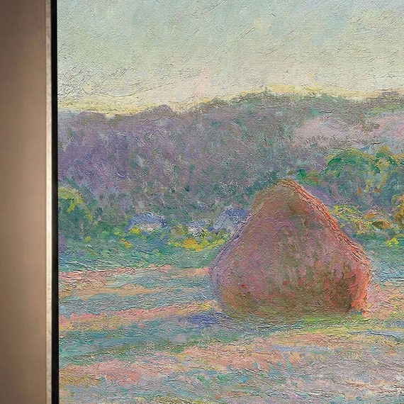 Hand Painted 'haystacks' Oil Canvas: Claude Monet Reproduction - Etsy
