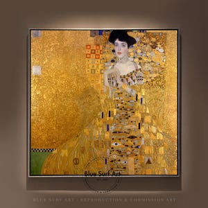 Portrait of Adele Bloch-Bauer I by Gustav Klimt – Hand-Painted Oil on Canvas | Custom Sizes | Klimt Gold Masterpiece Reproduction